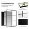 Modern Wall Mirror Rectangle Metal Frame Vertical Horizontal Hanging Black
